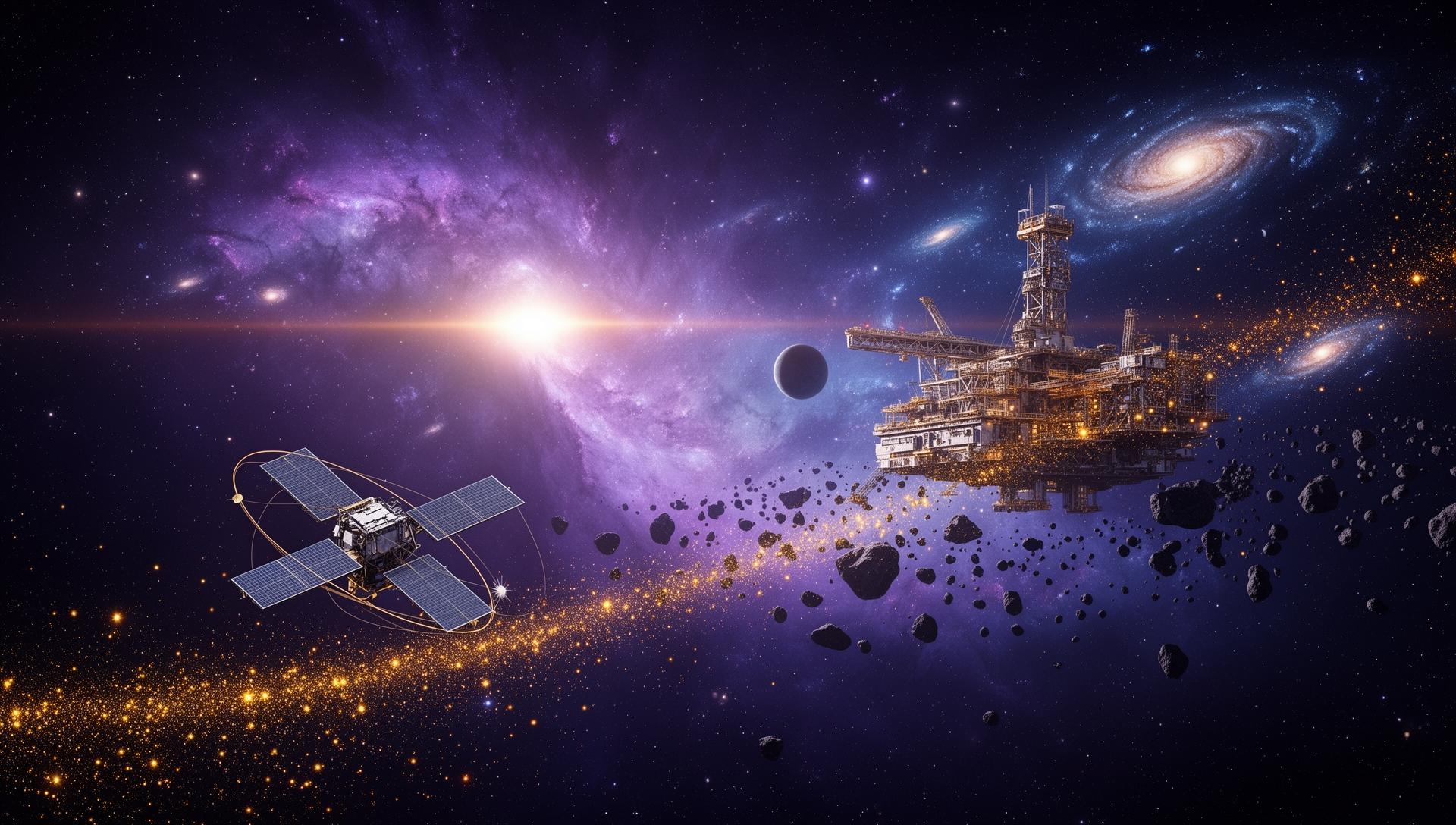 Interstellar space scene